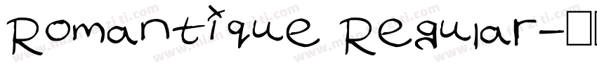 Romantique Regular字体转换